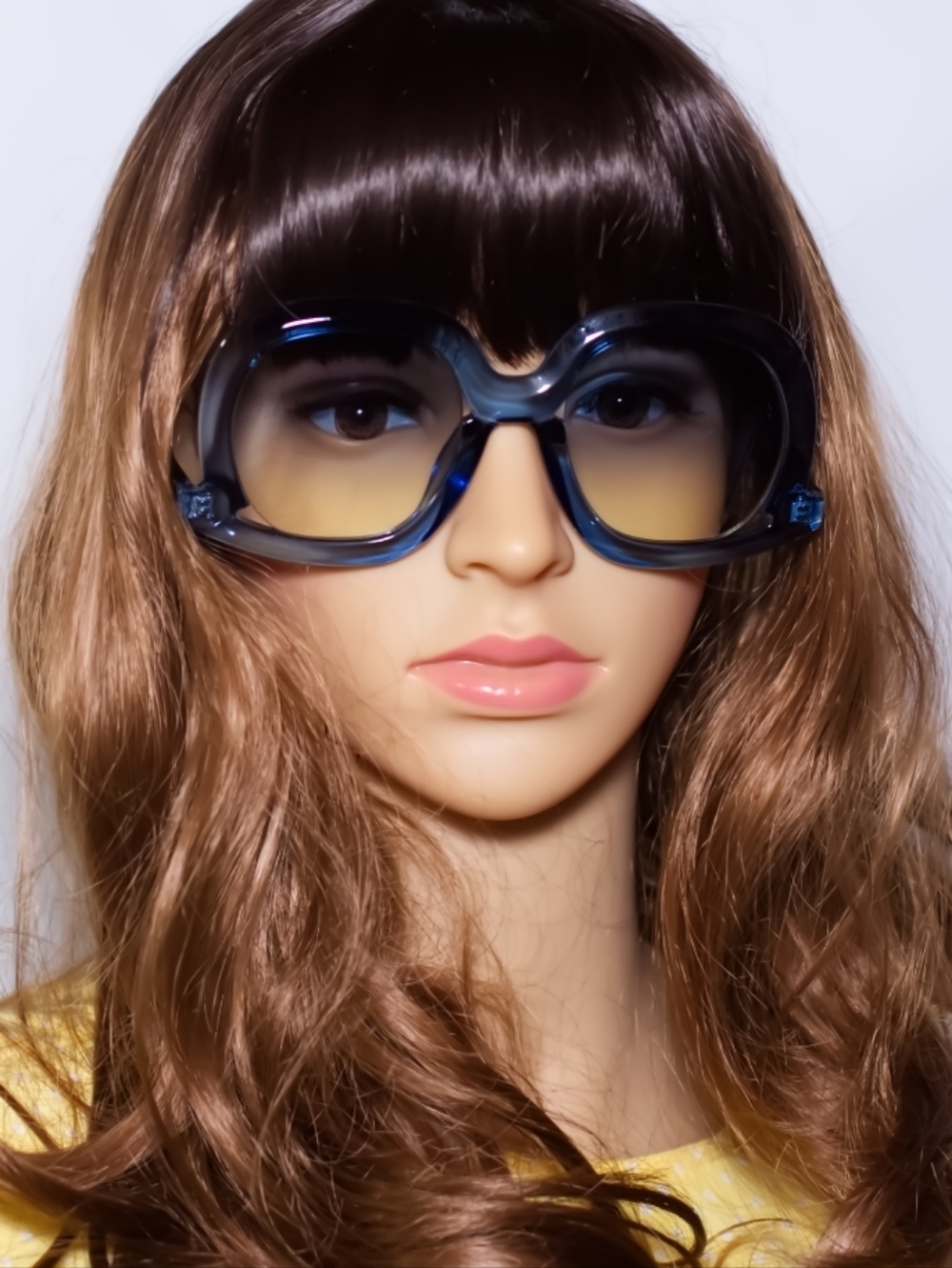 Blue Oversized Round Tortoise Arm Sunglasses - Picture 4 of 13